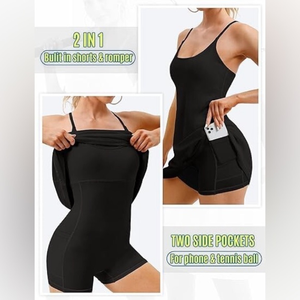 Black A-Line Dress with Racerback Design - Picture 3 of 5